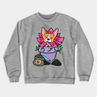 Spring Corgi Flower Crewneck Sweatshirt